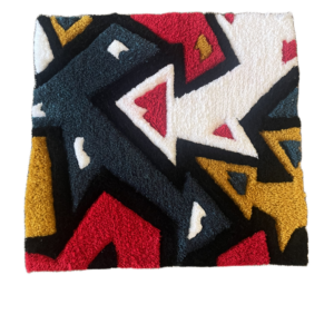 abstract art crochet rug